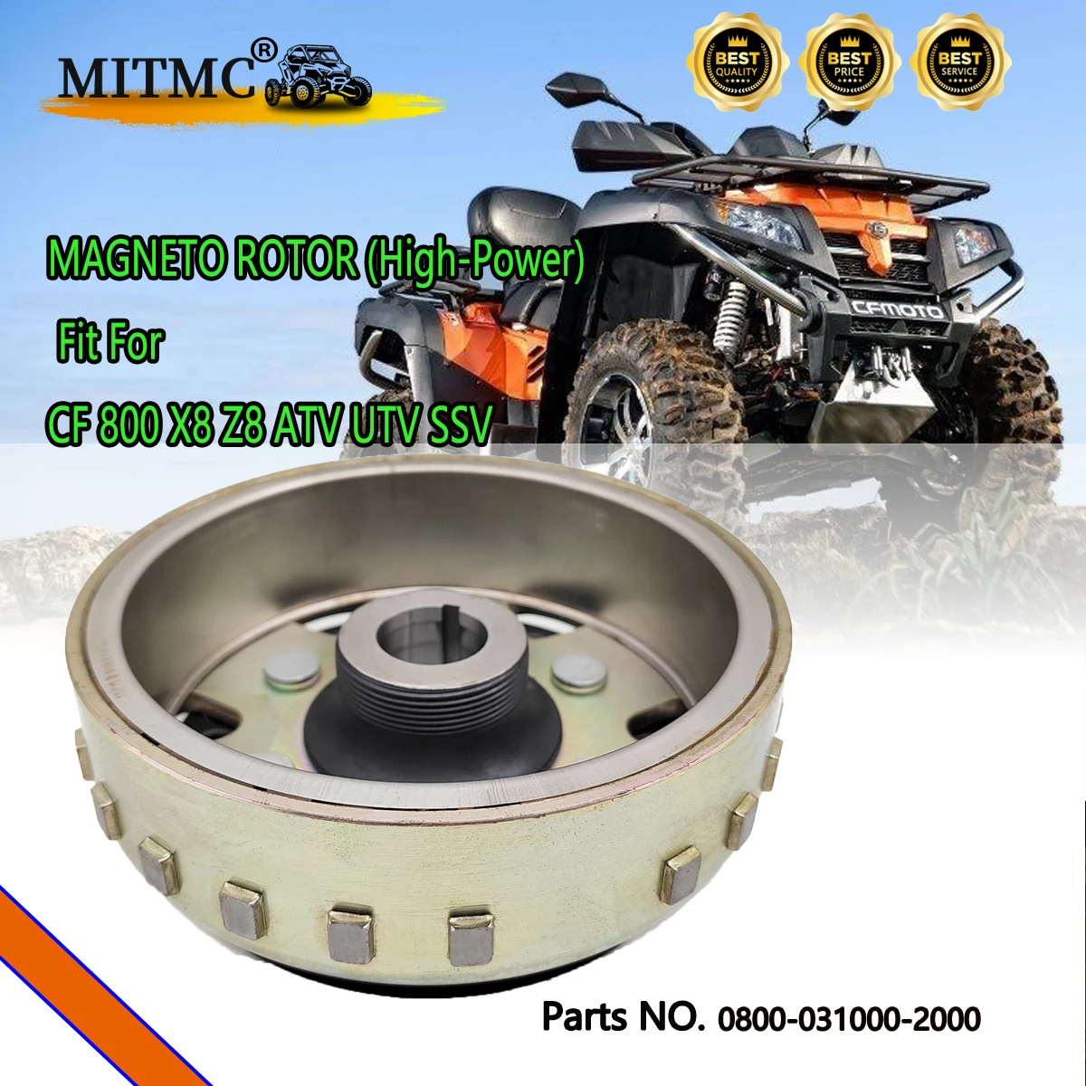 Мощный магнитный ротор для CF800 800cc X8 U8 Z8 850cc ATV UTV SSV GO KART 0800-031000-2000