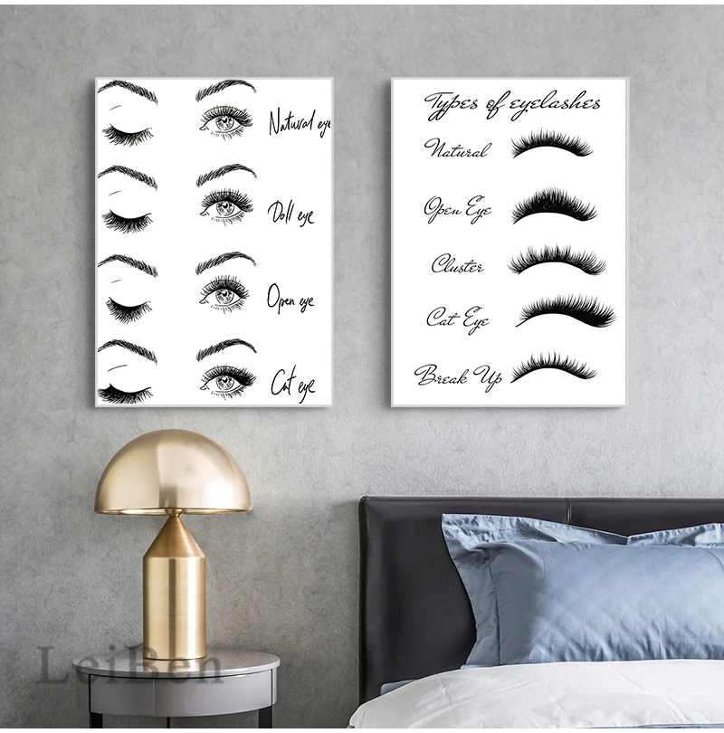 Lash Extensions Technician Guide Posters and Prints Makeup Wall Art Picture Salon Decor Girls Gift Modern Fashion Canvas Paintin