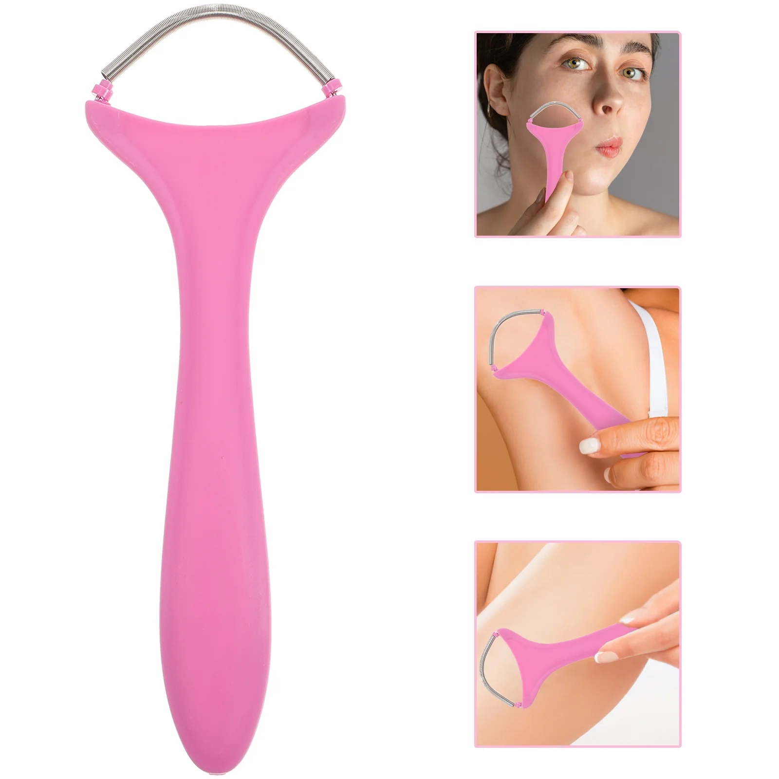 Facial Hair Remover Spring Epilator for Face Removal Threading Applicator Deshedding Tool Oil Cleanser Portable Manual