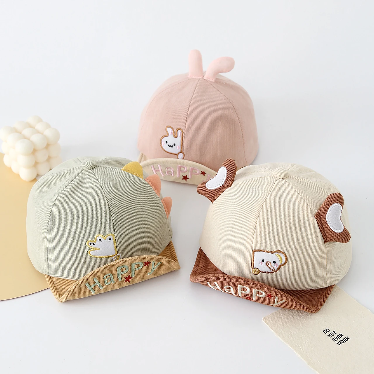 

Cartoon Cute Baby Baseball Hat Spring Cotton Outward Brim Letter Embroidery Duck Tongue Cap Toddler Kids Adjustable Casual Hat