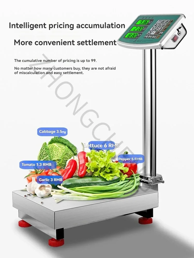 A Commercial 200kg Foldable Scale Platform Scale, Stainless Steel Waterproof Electronic Scale 100kg Electronic Scale
