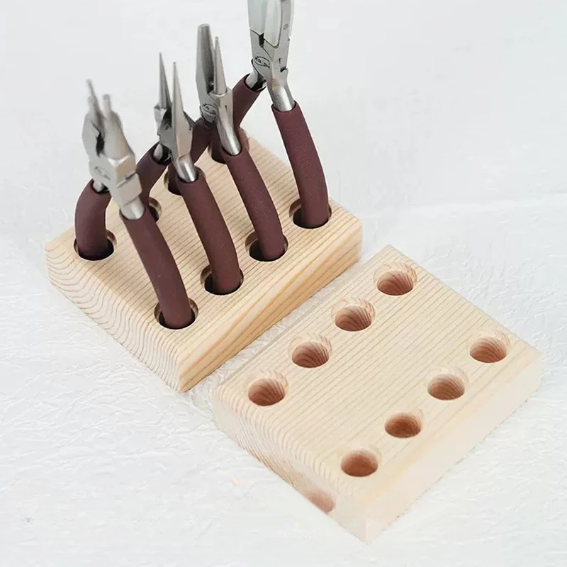 

Multi-Slot Bamboo Tool Holder Stand for Pliers, Desktop DIY Tool Organizer Rack for Workbench〔2025E〕
