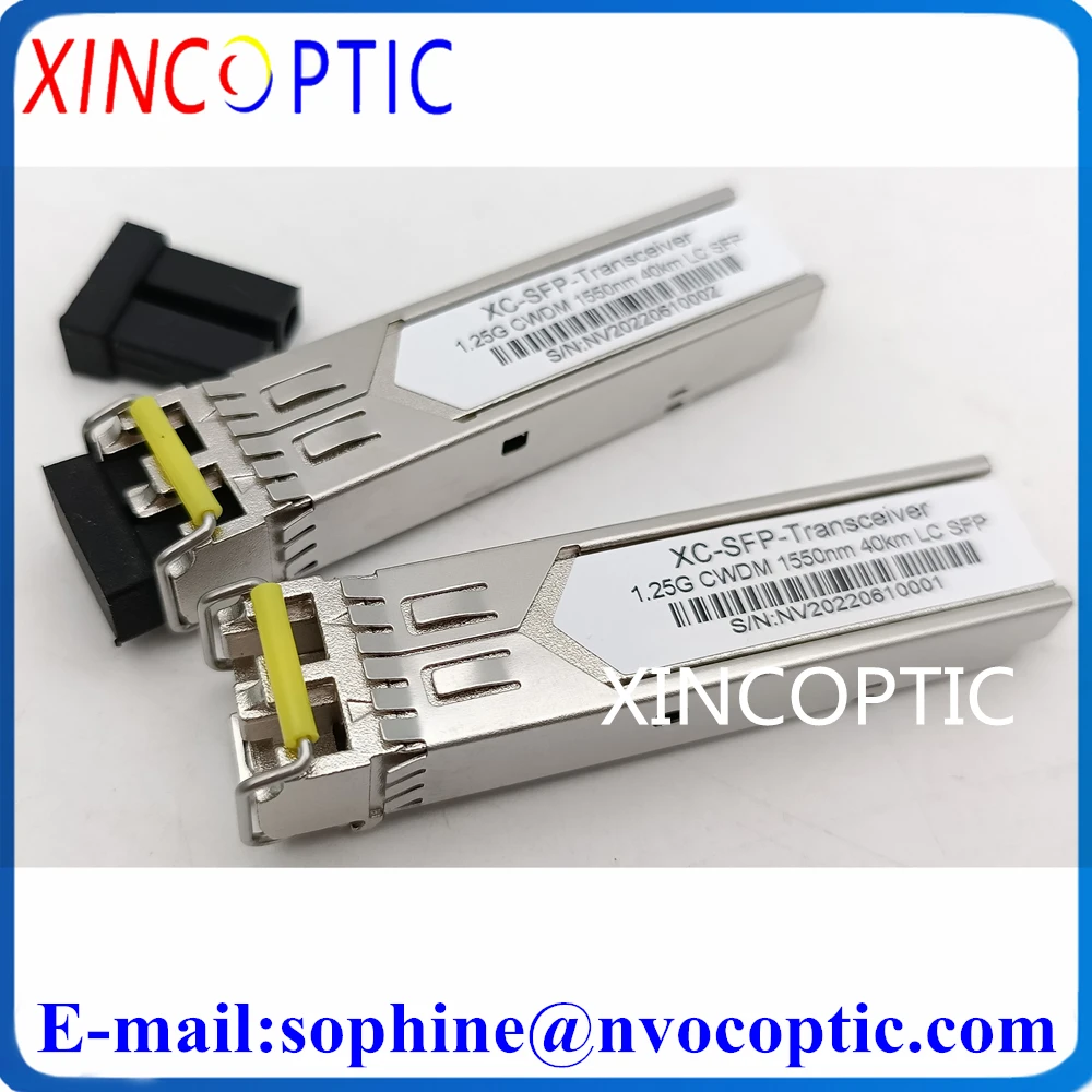 

2Pcs 1000BASE-CWDM SFP 40km Dual LC SMF Transceiver,1.25G Duplex CWDM 1550nm Single Mode Compatible Cisco/Mikrotik