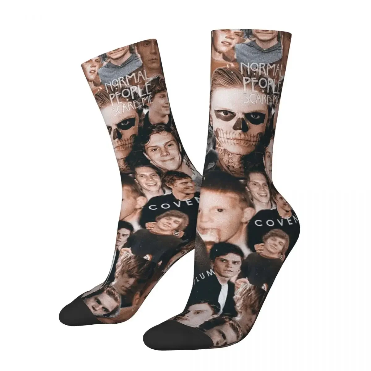 

Funny Breathable Harajuku Women Men Evan Peters Socks Sweat Absorbing Soccer Socks