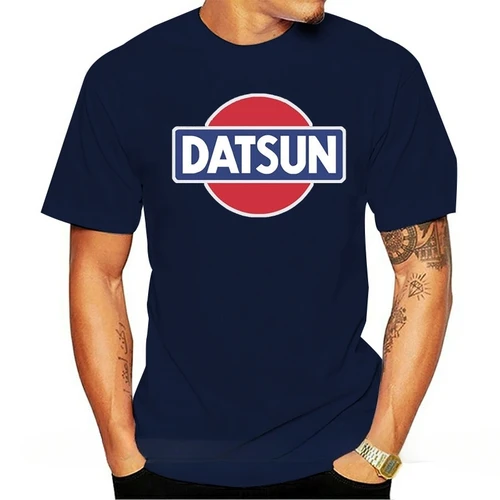 Imagen 1 del producto Camiseta de algodón para hombre, ropa de moda de verano, talla europea, Datsun gris, logotipo Retro