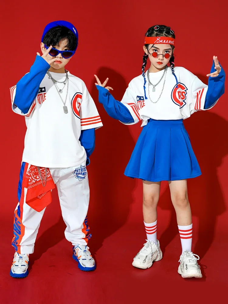 Kinder Cheerleader Uniform Jazz Dance Performance Dancewear Kinder Hip Hop Tanzen Kleidung Street Dance Bühne Kostüm YS2651
