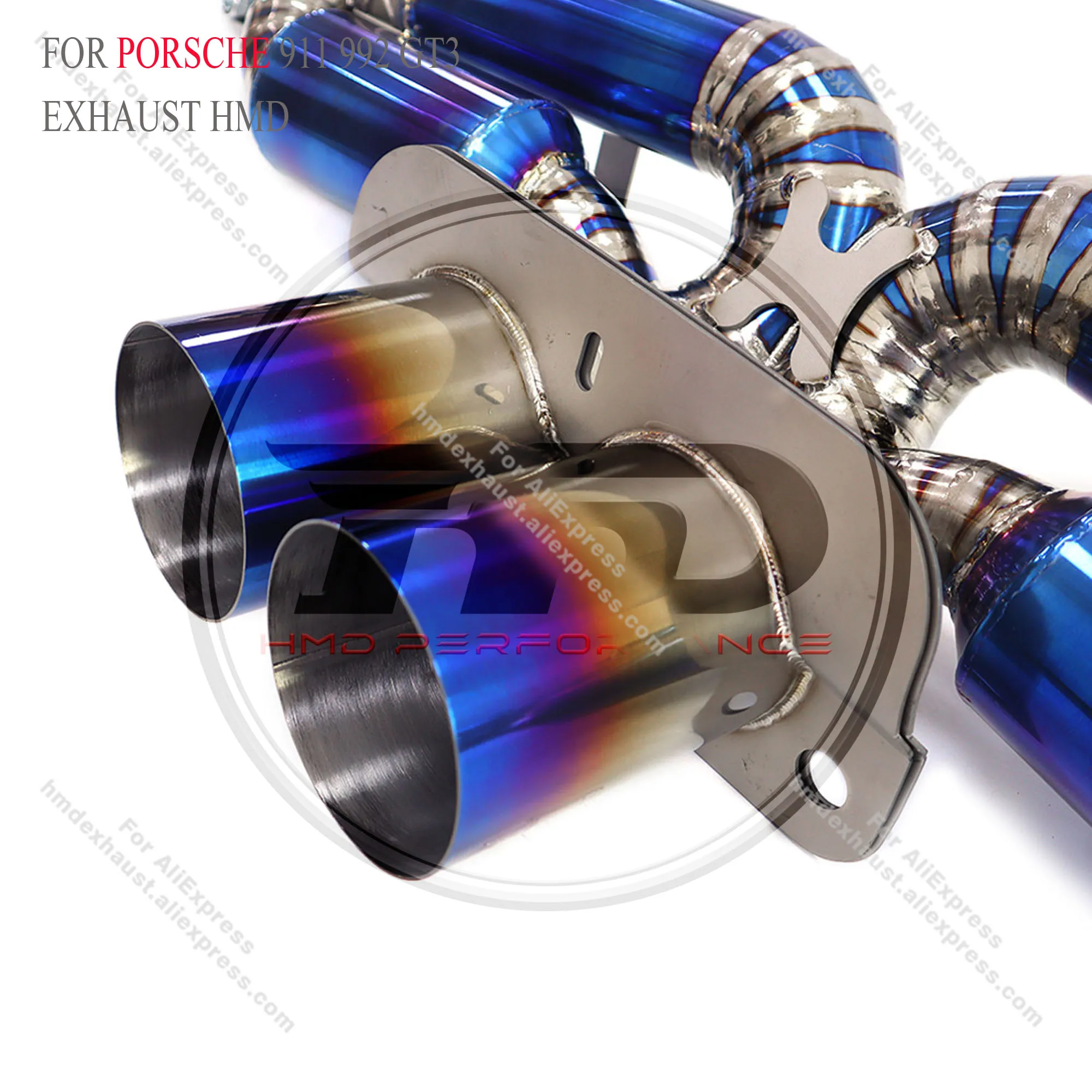 Catback de alta qualidade para porsche 911 992 gt3 ti silenciador dicas sistema de escape instalação não destrutiva hmd