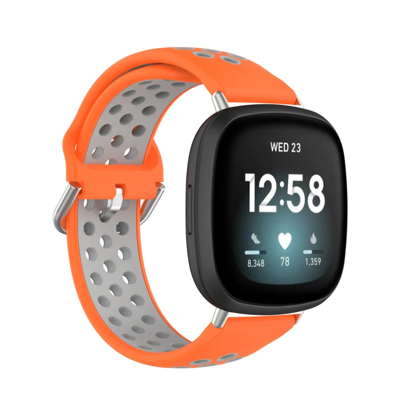 Correa de silicona suave para reloj inteligente Fitbit Versa 3/Sense, pulsera colorida para Fitbit Versa 4 sense 2