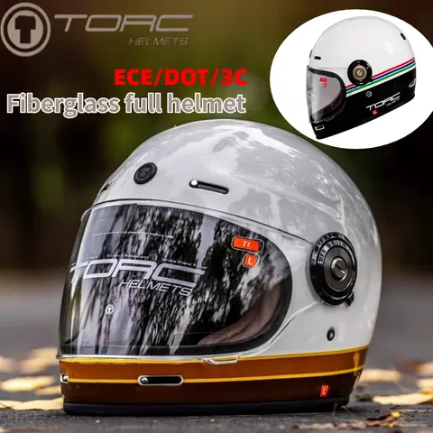 TORC 레트로 Motorycle 헬멧 모토 라이딩 헬멧 남자 오토바이 Motocross 3C 풀 페이스 헬멧 Capacete De Moto Casco Moto