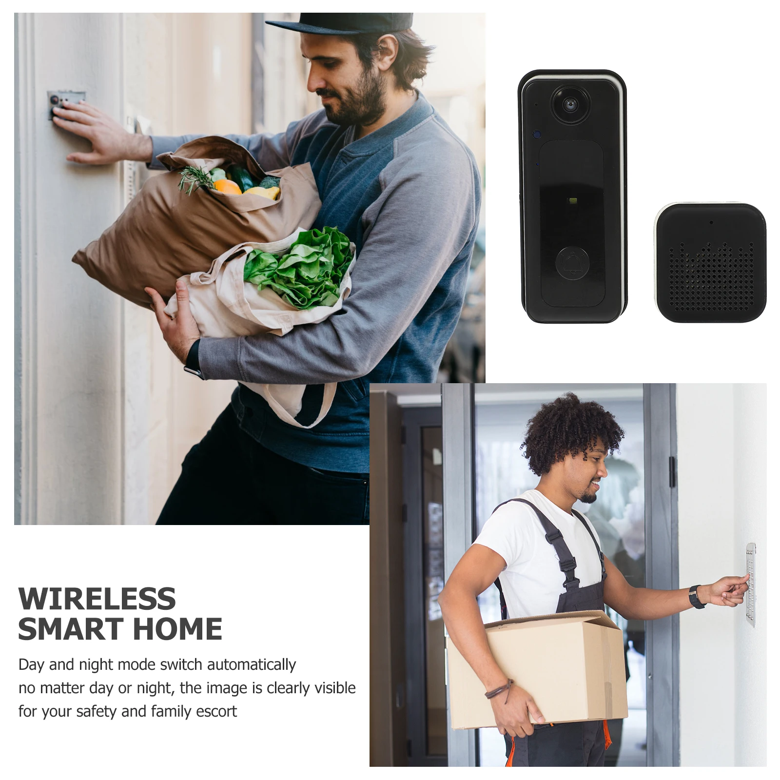 

Smart WiFi Home Security Wireless Monitor Plastic Video Household Visitor Capture Display Night Vision Audio Camera