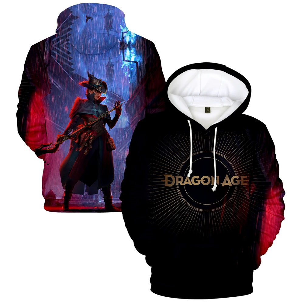 Dragon Age Dreadwolf Hoodie Unisex Long Sleeve Woman Man Hooded Sweatshirt Harajuku Streetwear 2023 New Game 3D Clothes