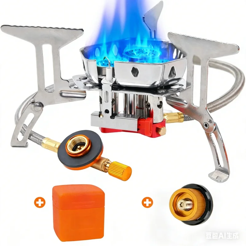 

Уличная портативная горелка для путешествий, ветрозащитная походная печь, легкая складная походная печь, подогреватель еды для пешего туризма, пикника