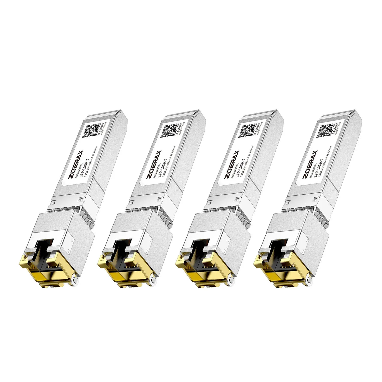 ZoeRax RJ45 SFP Transceiver-Modul 1.25/2.5/10G, unterstützt DDM, bis zu 100 m/30 m, Ethernet-Transceiver-Modul, kompatibel mit Cisco