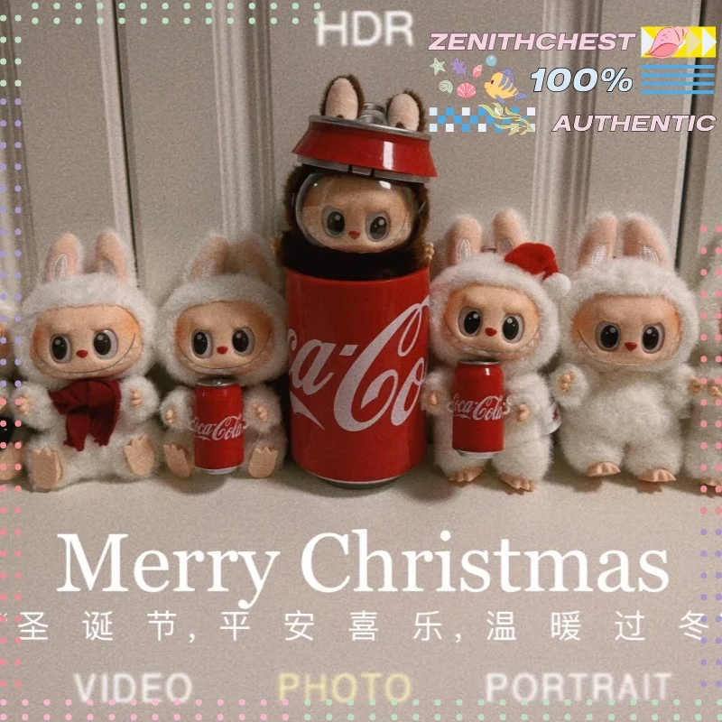 

Аутентичный POP MART LABUBU The Monsters V3 Coca Cola Series, виниловый набор кукол с лицом, коллекционный подарок-сюрприз и одежда