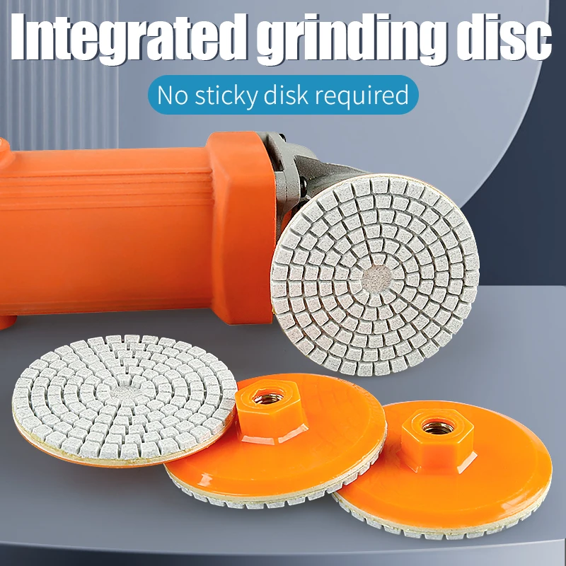 1pcs M10 Thread 3Inch Polishing Pad Wet Dry Buff Disc Abrasive For Sanding Marble Granite Concrete Grinding Pad Countertop Stone