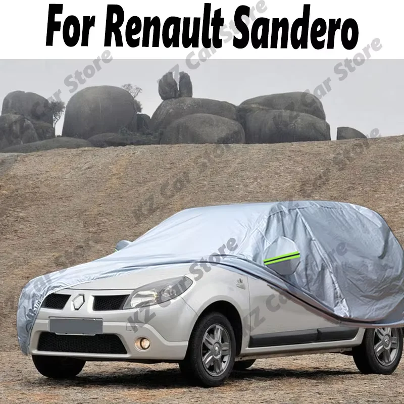 

Full Car Cover For Renault Sandero Outdoor Sun Shade Anti-UV Rain Snow Ice Dust Prevent Waterproof Auto Cover
