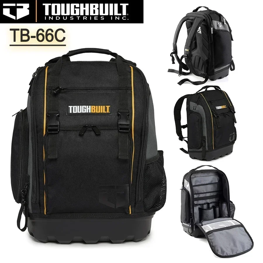 ToughBuilt Tool Bag and Backpack TB-66C, Sturdy Off Road Basic Edition, suitable for heavy-duty work site backpacks in the elect