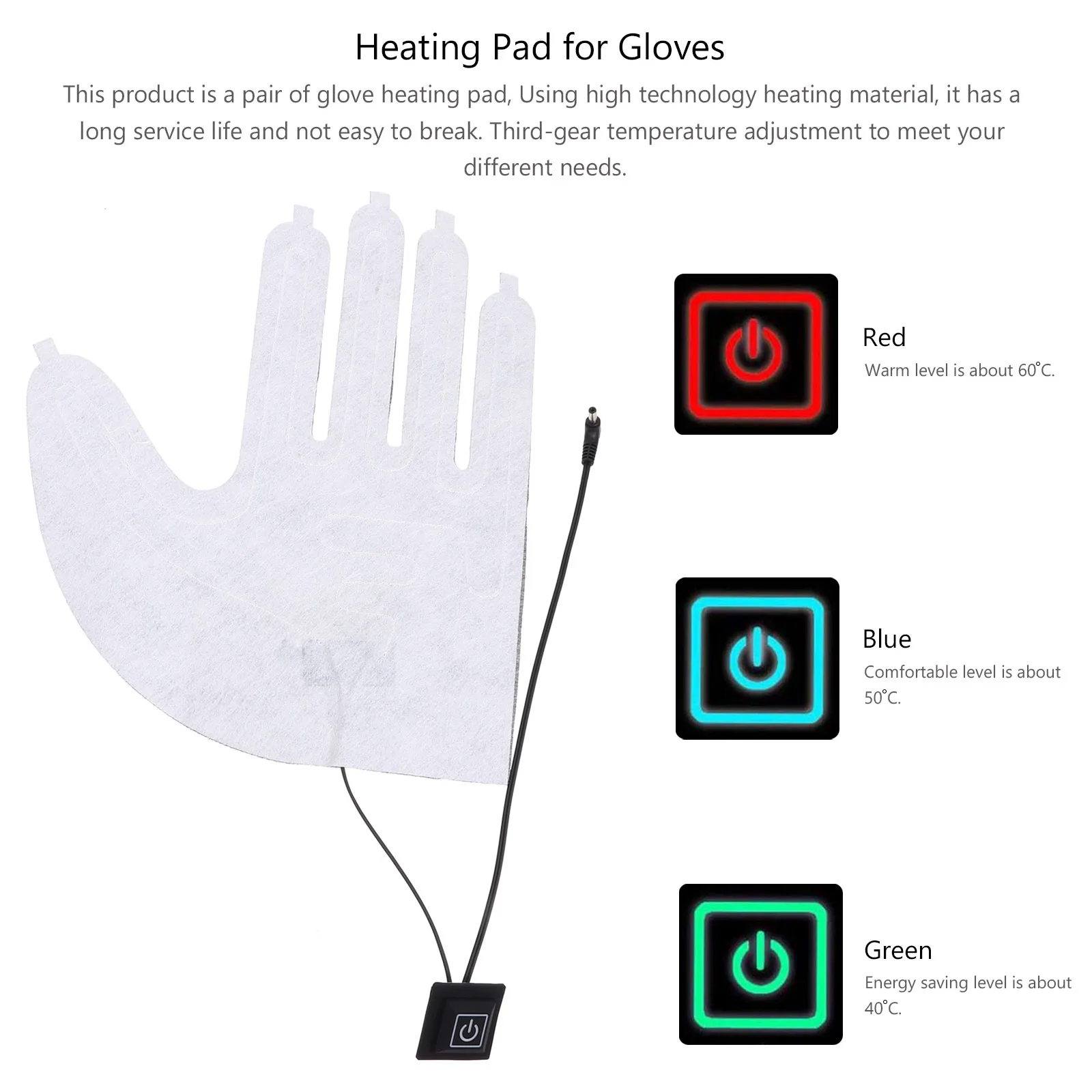 

Double Sided Hand Warmers Rechargeable Heating Gloves Heated Flashlight Thermal Winter