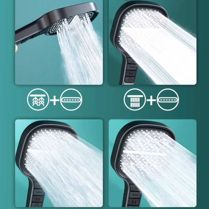 New Light Luxury Modern Household Titanium Shower Head with Large Hole and Large Water Outlet Smart Shower Head for Bathing