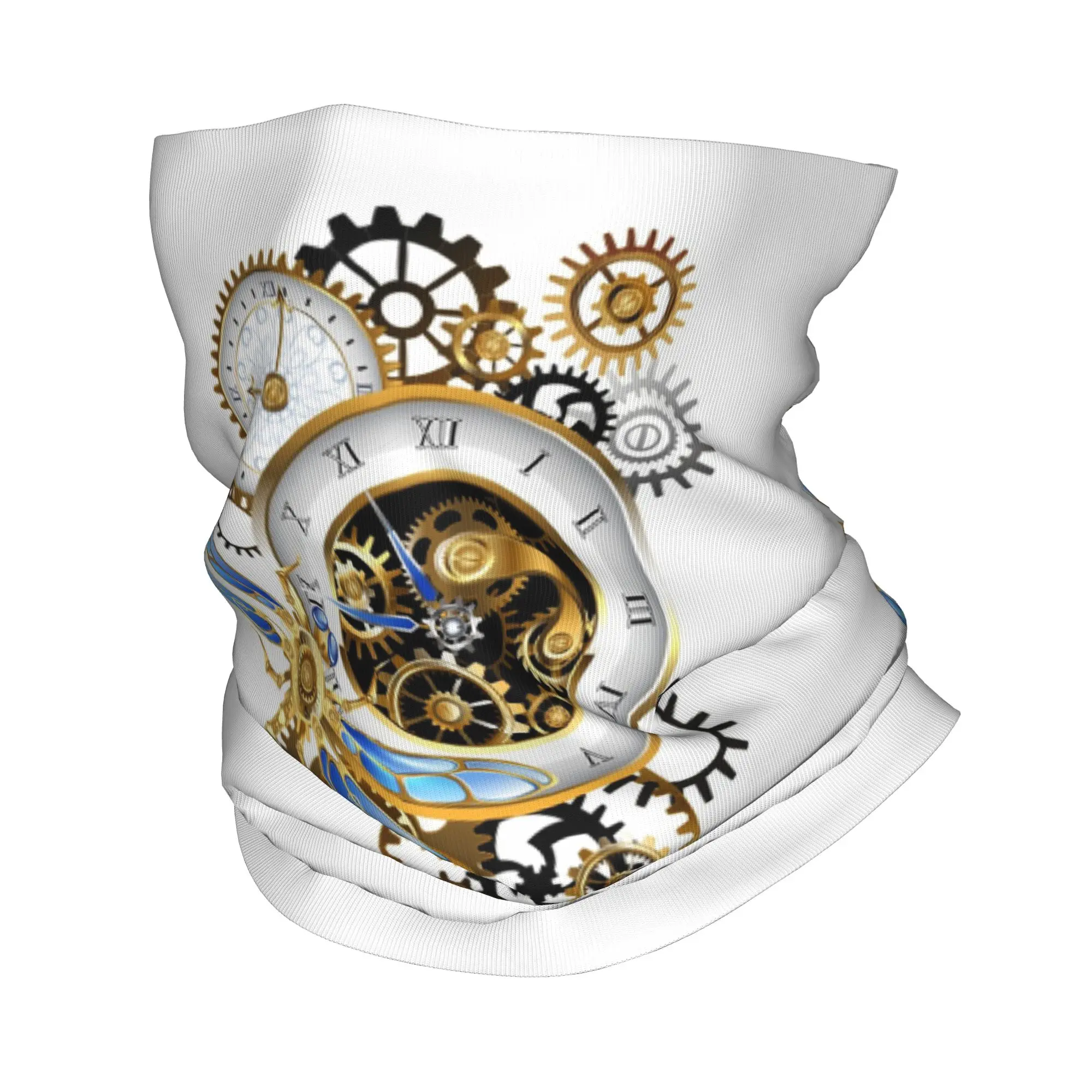 Steampunk Dials With Dragonfly Bandana Neck Gaiter Printed Mask Scarf Warm Face Mask Riding Unisex Adult