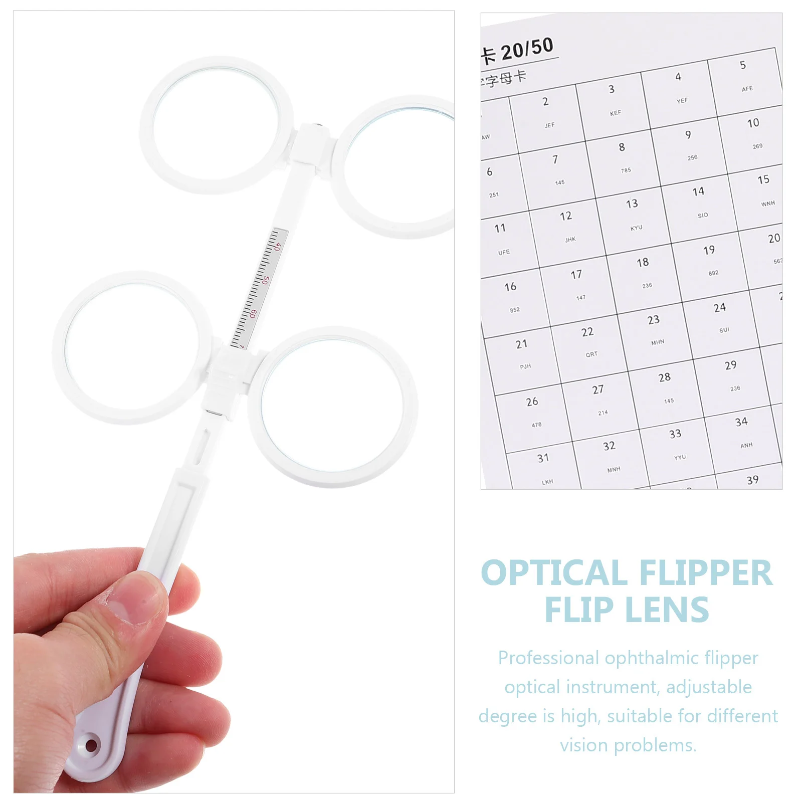 

Amblyopia Training Double-sided Mirror Vision Device Paper Optometry Instrument Flip