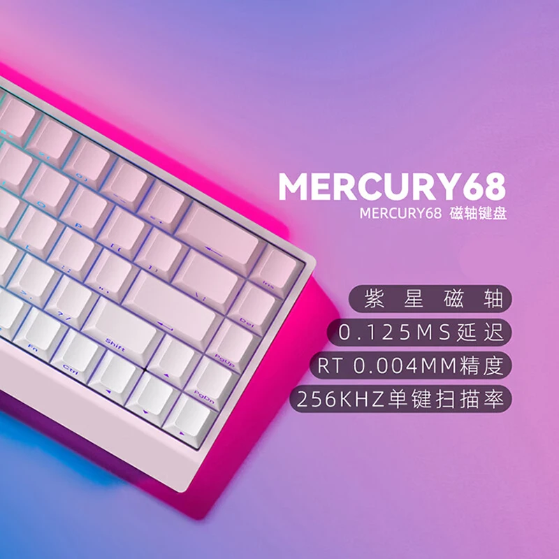 IROK Carotmas Mercury68 Keyboard Mekanis Sakelar Magnetik 8K Keyboard Berkabel RT0.004mm Hadiah Gamer Keyboard Gaming PC Penundaan Rendah