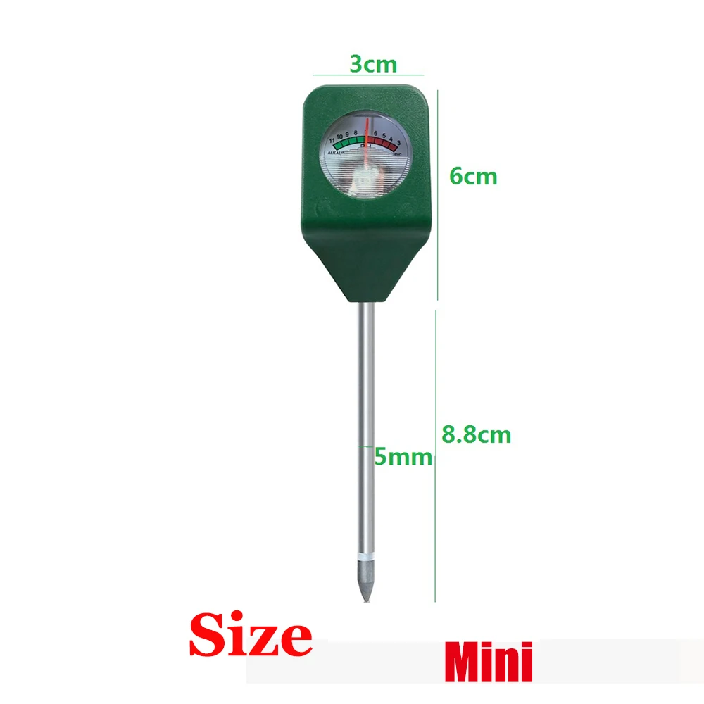 Mini Soil PH Sensor Test Metal Probe Greenhouse Planting High Precision Household Tree Flower Soil Acidity Alkalinity Detector