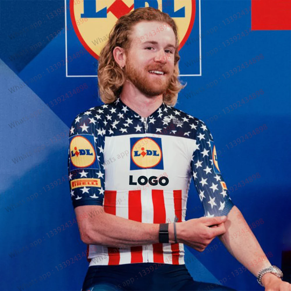 LIDL TEAM Männer Sommer Radfahren Kleidung tops MTB Fahrrad Kleidung Maillot Ropa Ciclismo Trägerhose 9D Gel Radfahren Fahrrad Anzug