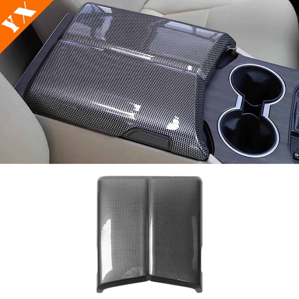 

For Land Cruiser LC 300 2025 2026 accessories plastic carbon Car Armrest Box Cover,Armrest Box Protective Anti Scratch Cover