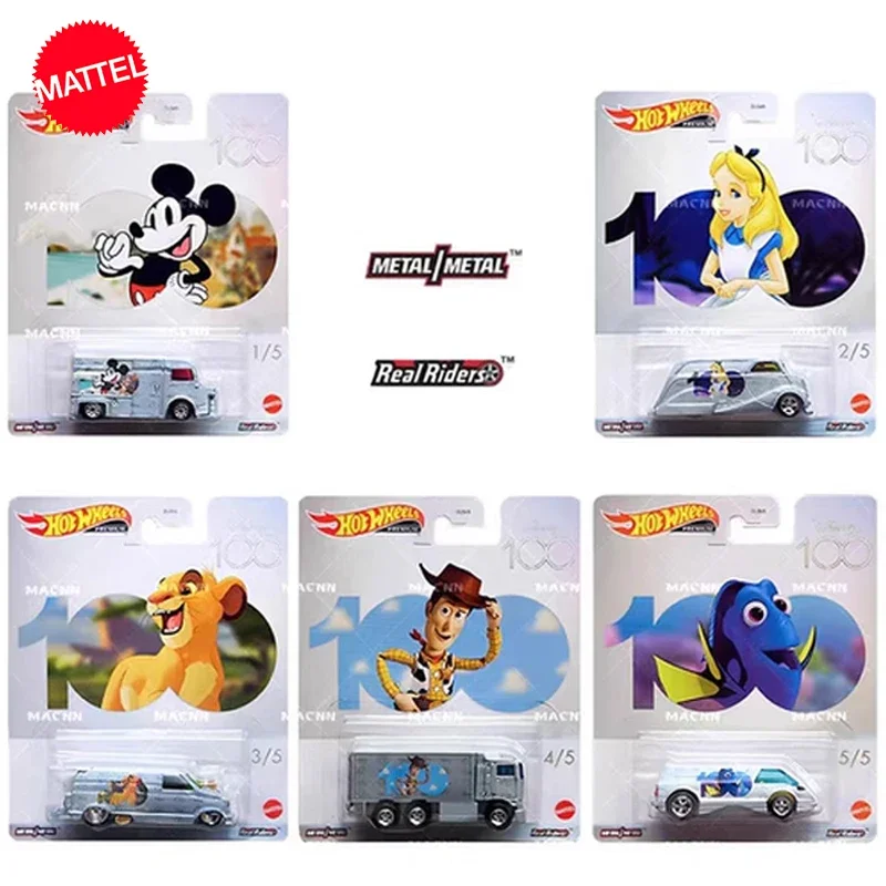 Original Hot Wheels Premium Car Pop Culture Diecast 1/64 Vehicles Dis Ney 100 Lightyear Cinderella Kids Boys Toys for Children