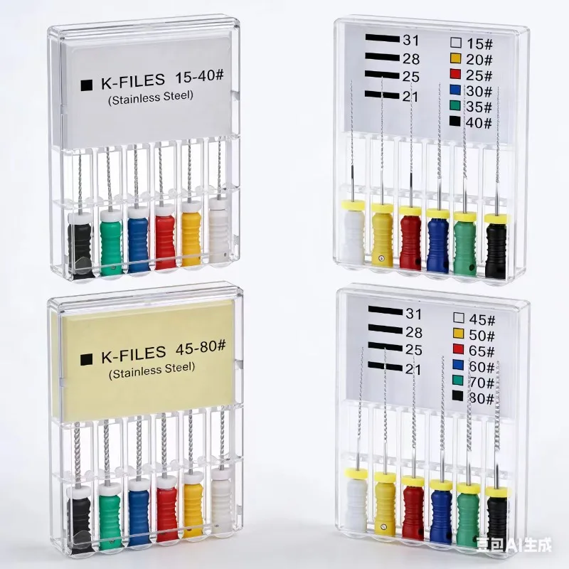 

10 коробок стоматологических ручных K-файлов 21/25 мм из нержавеющей стали для эндодонтии, инструменты для стоматологов, зуботехническое оборудование