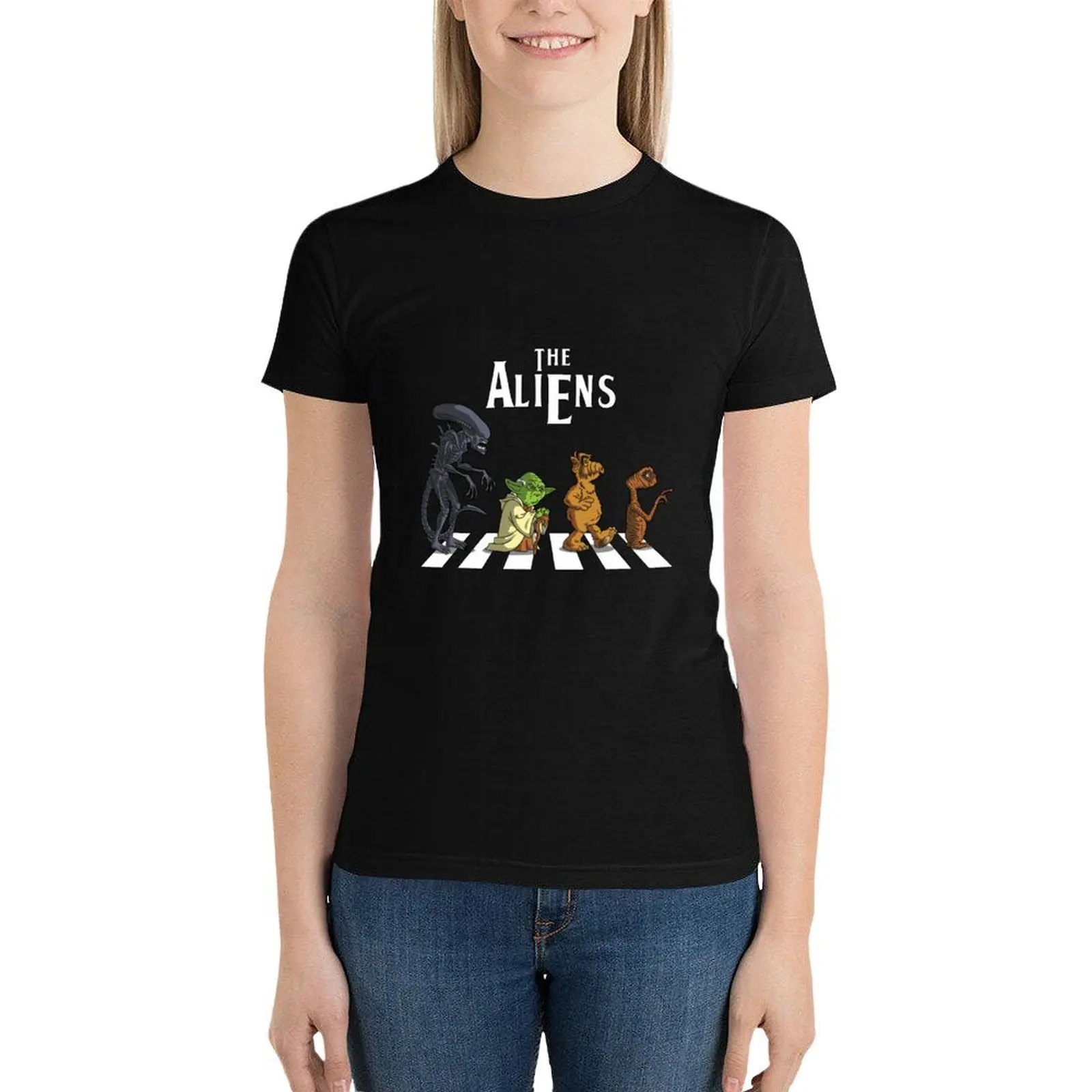 

The Aliens Abbey Road T-Shirt cute clothes cute tops summer tops tight shirts for Women