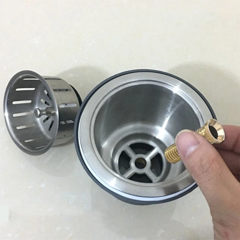 Sink Strainer Screw Pure Copper Strainer Threaded Screw Connector Sink Bolts Screw For Wash Basin Strainer Plug