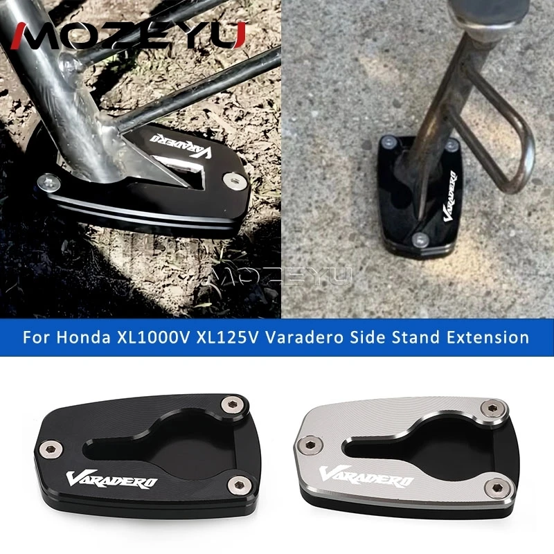

XL 125V Kickstand Side Stand Extension Enlarger Pad For Honda XL 125 V 125 VARADERO XLV125 2001 2002 2003 2004 2005 2006 07-2013
