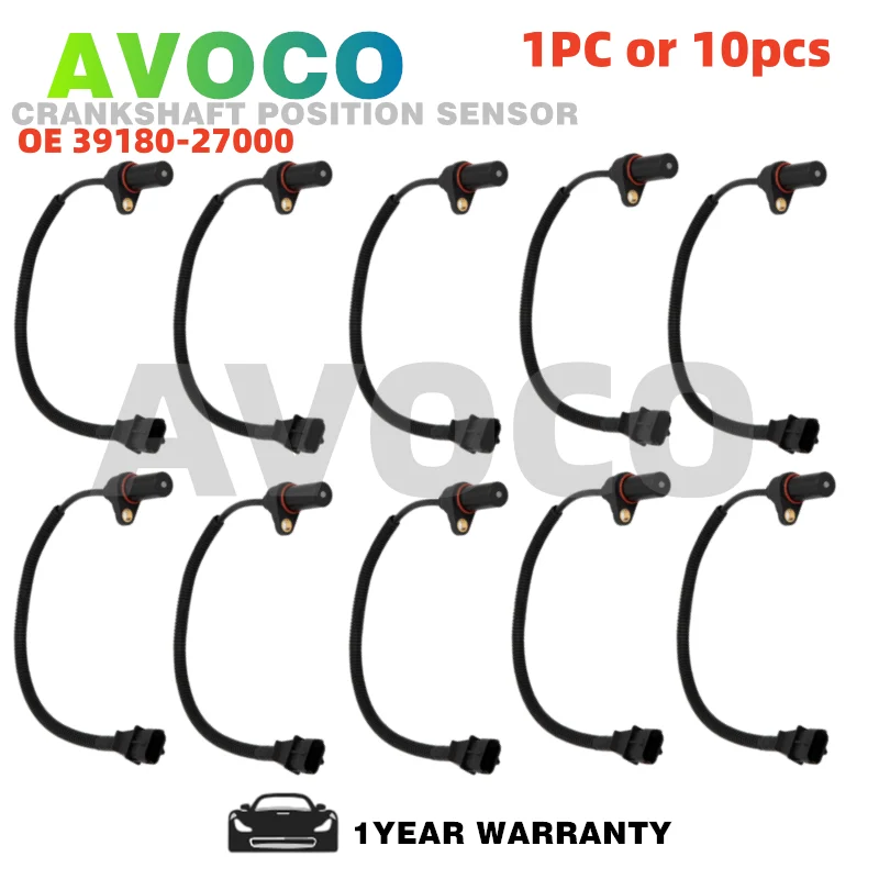 

1/10PCS Crankshaft Position Sensor For Hyundai Santa Fe Sonata Elantra Trajet Kia Sportage 2.0 0-11 39180-27000 39180 3918027000