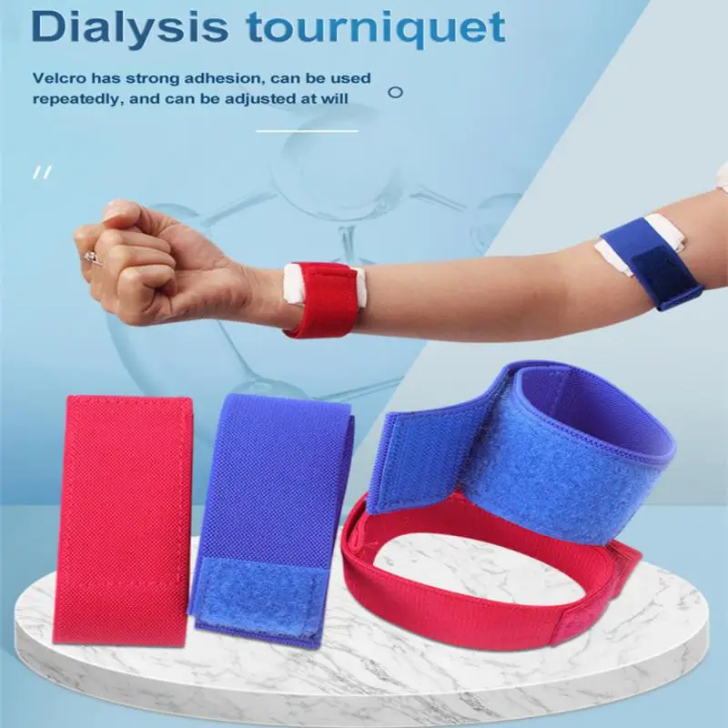 2Pcs Medical Hemodialysis Tourniquet Nursing-specific Dialysis Plus Flexible Venous Hemostatic Buckle Strap