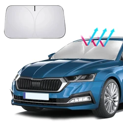 Custom Sunshade Shield For Skoda Octavia 4 2020 2021 2022 2023 2024 Front Windshield Blind Curtain Window Sun Shades Visor