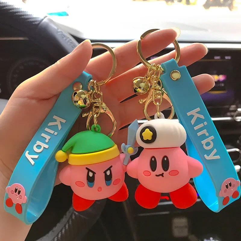 Cartoon Waddle Dee Doo Game Sweet Pink Kirby Anime Pendant Kabi  Keychian Children Birthday Gifts Women Car Bag Key Chian Girls