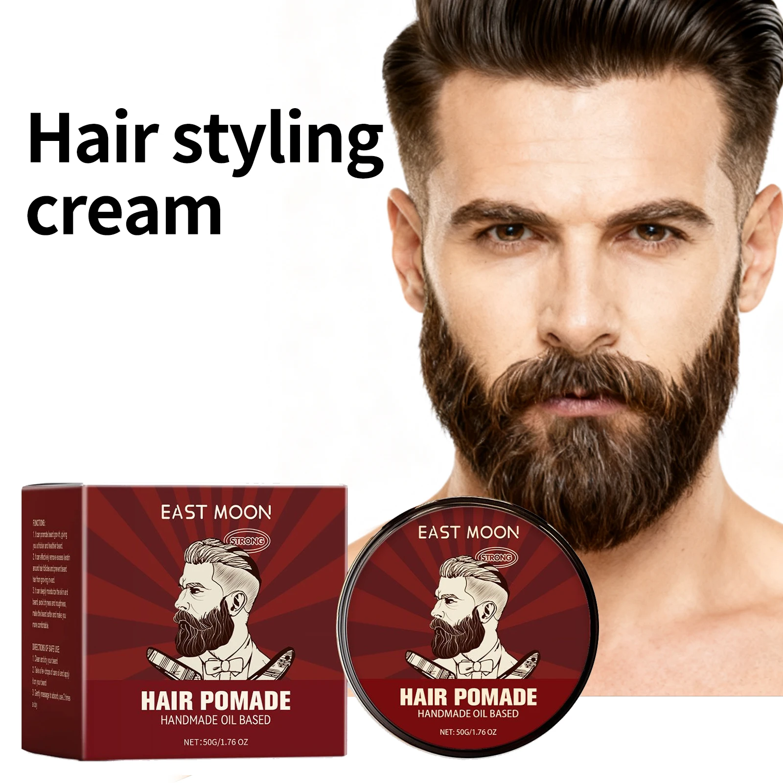 

Man Hair Styling Cream Fluffy Hair Non-greasy Control Roots Edges Lasting Finished Molding No Wash Refreshing Matte Styling Oil