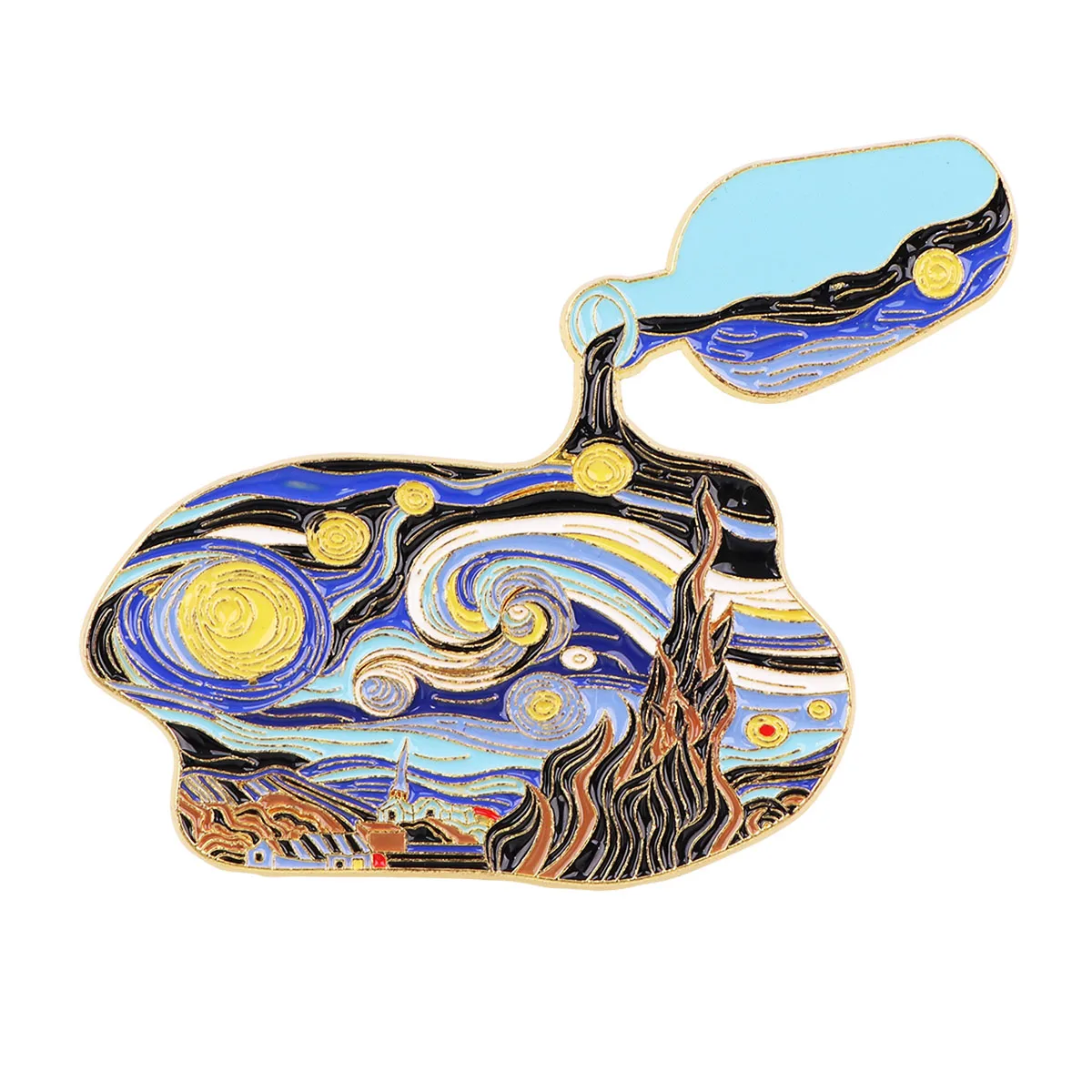 Van Gogh Enamel Pins Artistic Brooches For Women Clothing Backpack Lapel Badges Fashion Jewelry Accessories for Kids Gifts