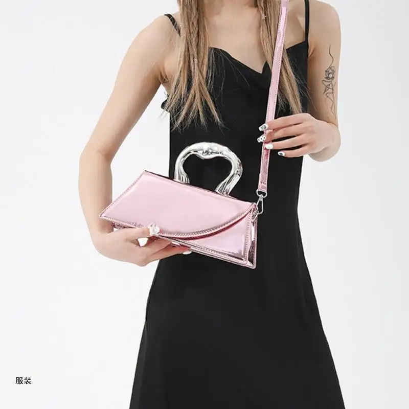 D0UD Solid Color Messengers Bag for Women Shoulder Bag PU Leather Crossbody Bag