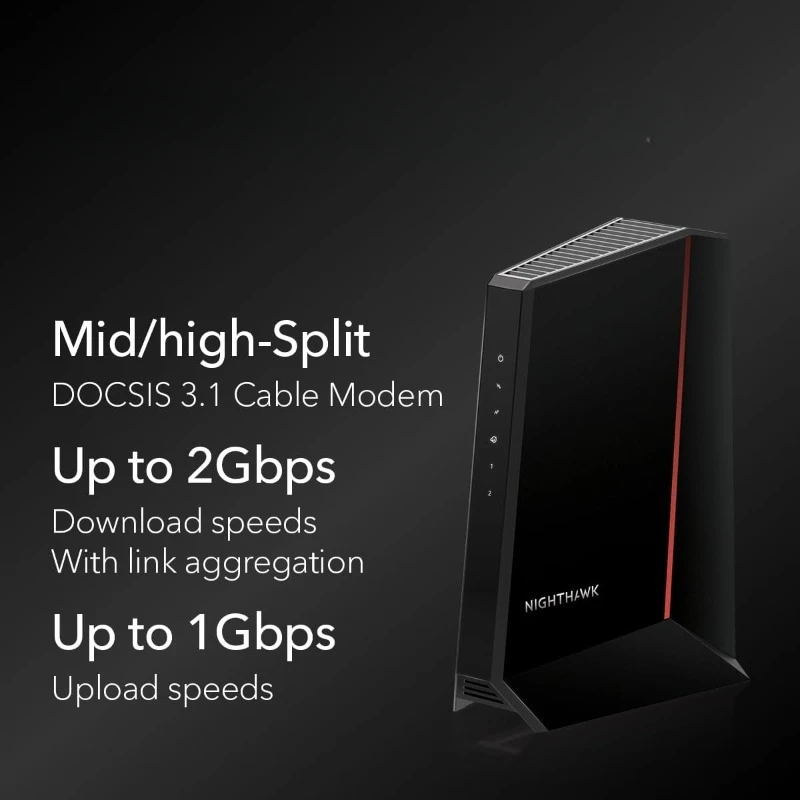 DOCSIS 3.1 Mid/high-Split Cable Modem (CM2500) – Approved for Today’s Faster Speeds & Compatible