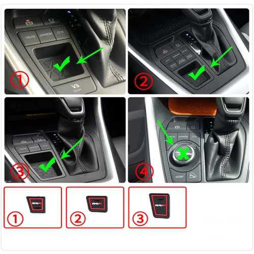 Imagen 2 del producto Adecuado para Toyota 19-22 RAV4, almohadilla para ranura de puerta, almacenamiento de vasos de agua interior de coche modificado, decoración antideslizante y a prueba de polvo