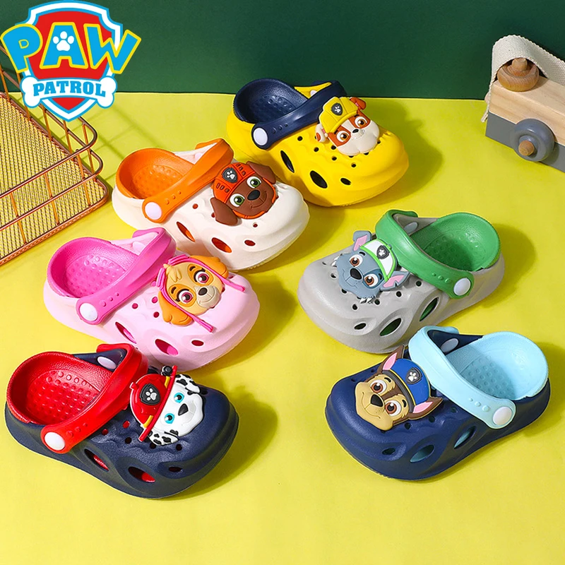 Original Paw Patrol Cartoon Children Slippers Chase Marshall Rocky Skye Anime Boys Girls Indoor Anti-slip Slippers Girls