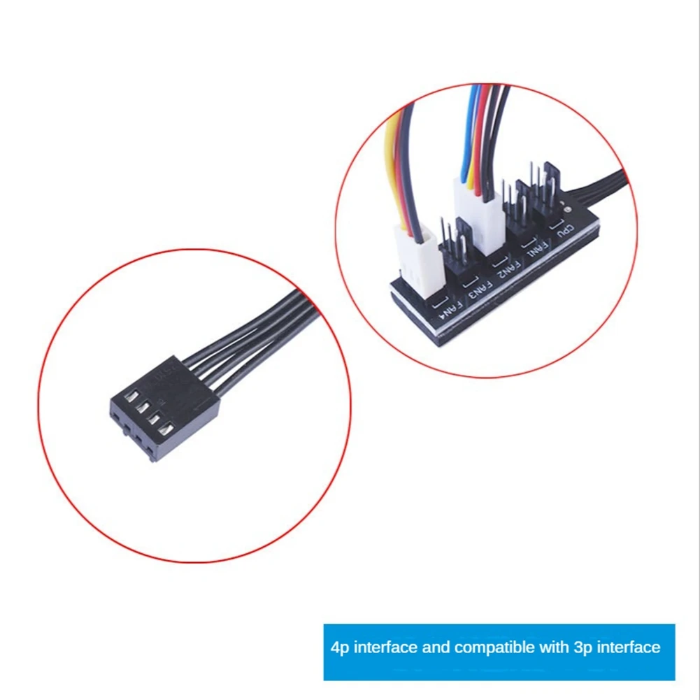 40 ซม.1 ถึง 5 4-Pin Molex TX4 PWM พัดลม CPU HUB Splitter PC กรณี Chasis Cooler สายต่ออะแดปเตอร์ Controller ร้อน