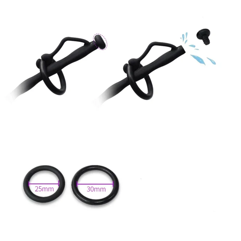 Urethral Dilator Long Hollow Blocker Needle Injection Multi Purpose Urethral Tube Silicone Horse Eye Urethral Rod Male Sex Toys