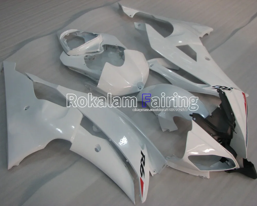 

08-16 ABS Plastic Fairing YZFR6 For Yamaha YZF R6 2008-2016 Cowling YZF-R6 White Bodywork Bodykit (Injection molding)