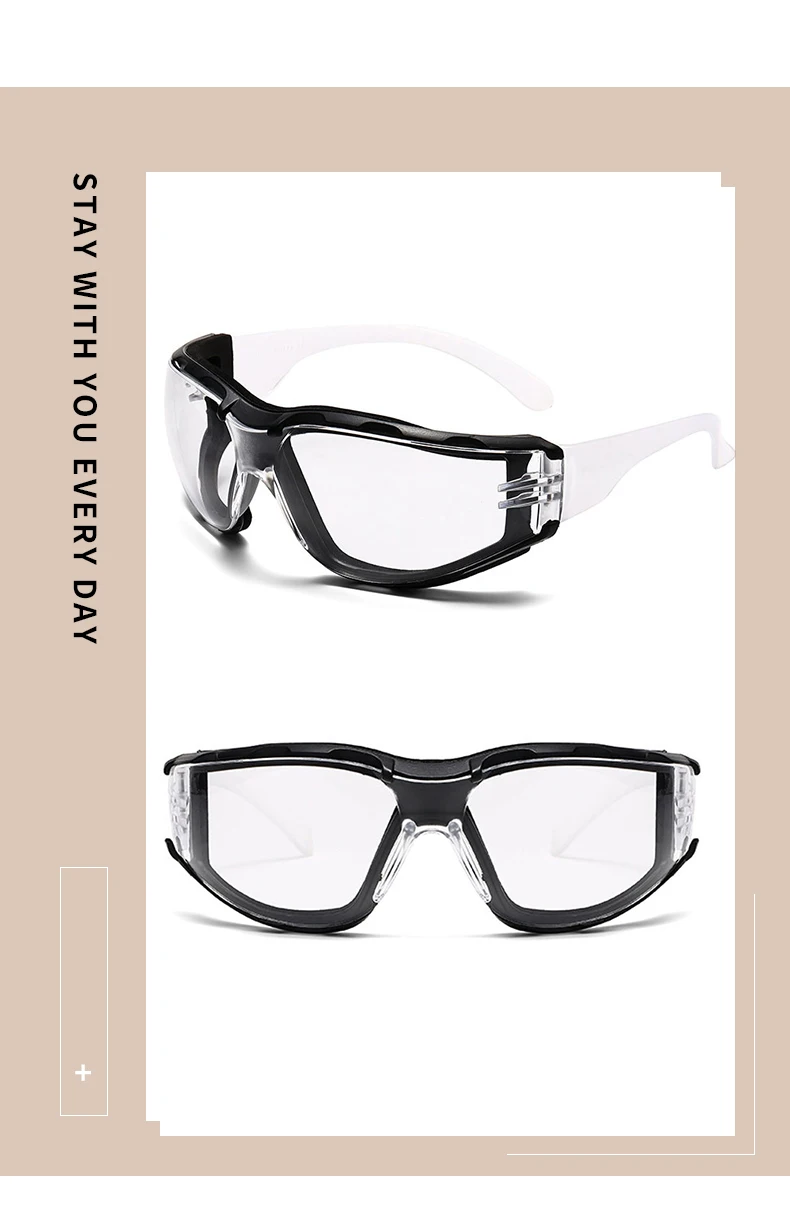 Schutzbrille, Brille, Sport, Augenschutz, weiche Schaumstoffdichtung, Schutzbrille für Schießen, Holzbearbeitung, Labor, Industrie, Outdoor-Sportarten – Detail 4