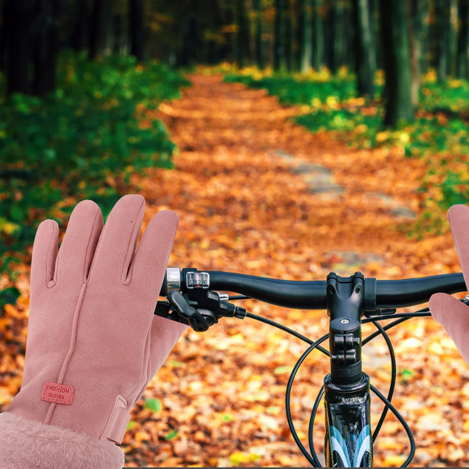 

1Pair Thermal Heated Gloves for Women Rechargeable Warm Gloves for Cycling Electric Bike Riding Outdoor Sports Windproof