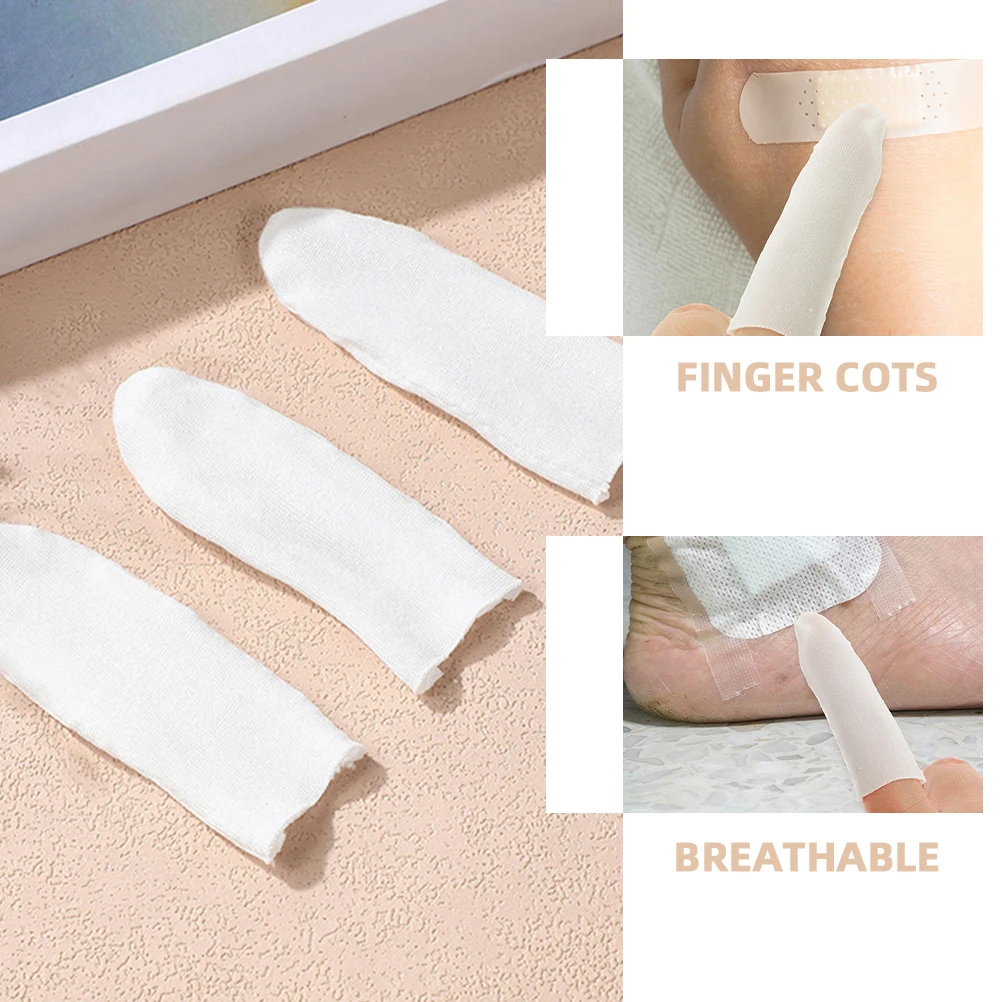 

200pcs Anti-Sweat Dustproof Finger Cots Cut Resistant Cotton Finger Protectors For Kitchen Garden Craft Work Lightweight